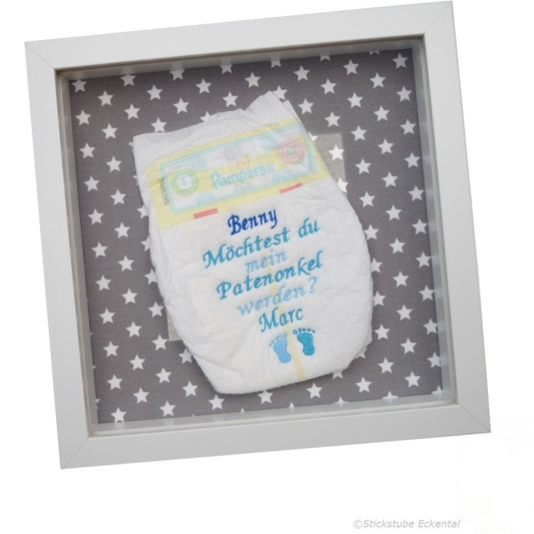 Windel Taufe Patentante mit Wunschname